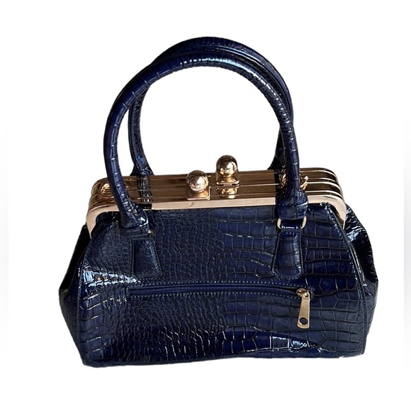 〰️ RIME & CO 〰️ Classy Double-sided Croc Print Patent Leather Handbag 👜 - Picture 13 of 13